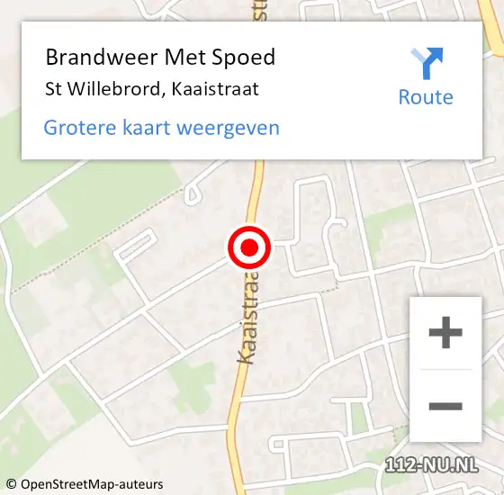 Locatie op kaart van de 112 melding: Brandweer Met Spoed Naar St Willebrord, Kaaistraat op 22 juni 2020 22:42