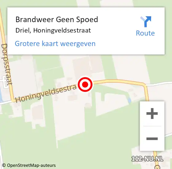 Locatie op kaart van de 112 melding: Brandweer Geen Spoed Naar Driel, Honingveldsestraat op 23 juni 2020 08:55