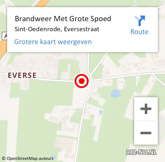 Locatie op kaart van de 112 melding: Brandweer Met Grote Spoed Naar Sint-Oedenrode, Eversestraat op 23 juni 2020 12:28