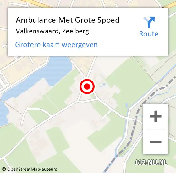 Locatie op kaart van de 112 melding: Ambulance Met Grote Spoed Naar Valkenswaard, Zeelberg op 23 juni 2020 16:43