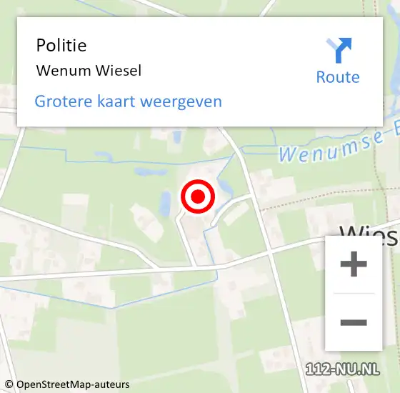 Locatie op kaart van de 112 melding: Politie Wenum Wiesel op 23 juni 2020 20:11