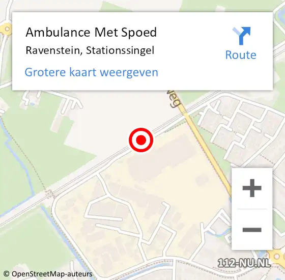 Locatie op kaart van de 112 melding: Ambulance Met Spoed Naar Ravenstein, Stationssingel op 23 juni 2020 22:19