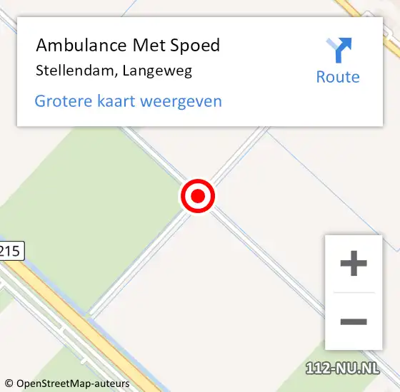Locatie op kaart van de 112 melding: Ambulance Met Spoed Naar Stellendam, Langeweg op 24 juni 2020 08:34