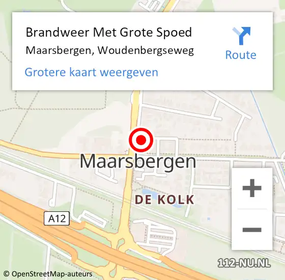 Locatie op kaart van de 112 melding: Brandweer Met Grote Spoed Naar Maarsbergen, Woudenbergseweg op 24 juni 2020 21:46