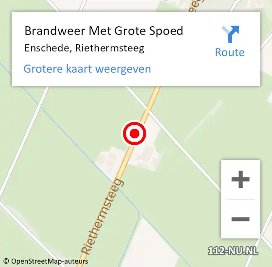 Locatie op kaart van de 112 melding: Brandweer Met Grote Spoed Naar Enschede, Riethermsteeg op 24 juni 2020 23:53