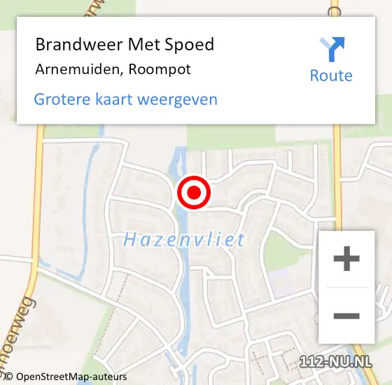 Locatie op kaart van de 112 melding: Brandweer Met Spoed Naar Arnemuiden, Roompot op 8 september 2013 03:52