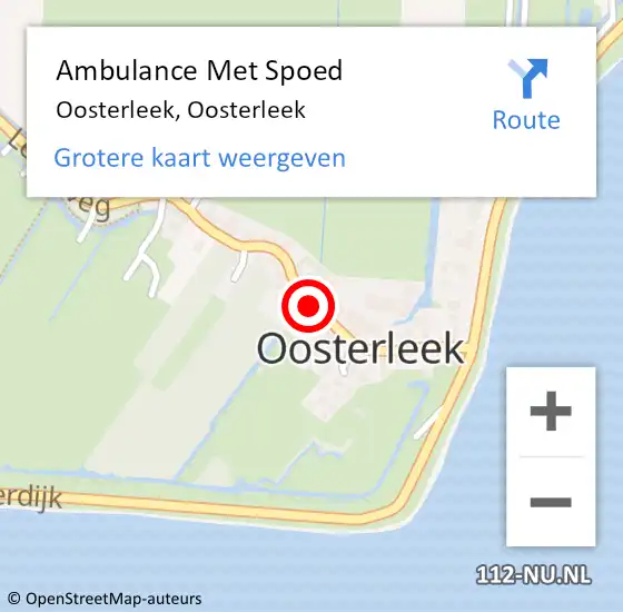 Locatie op kaart van de 112 melding: Ambulance Met Spoed Naar Oosterleek, Oosterleek op 25 juni 2020 09:58