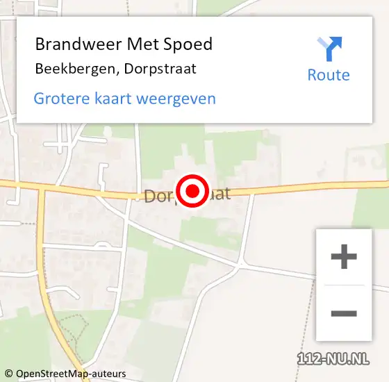 Locatie op kaart van de 112 melding: Brandweer Met Spoed Naar Beekbergen, Dorpstraat op 25 juni 2020 10:04