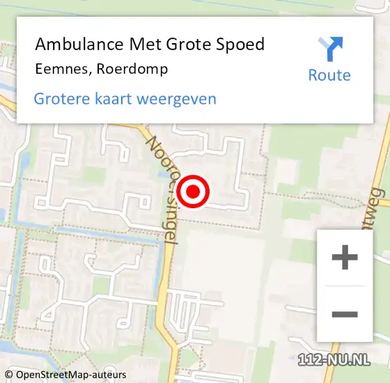 Locatie op kaart van de 112 melding: Ambulance Met Grote Spoed Naar Eemnes, Roerdomp op 25 juni 2020 12:43