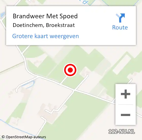 Locatie op kaart van de 112 melding: Brandweer Met Spoed Naar Doetinchem, Broekstraat op 10 mei 2014 16:44