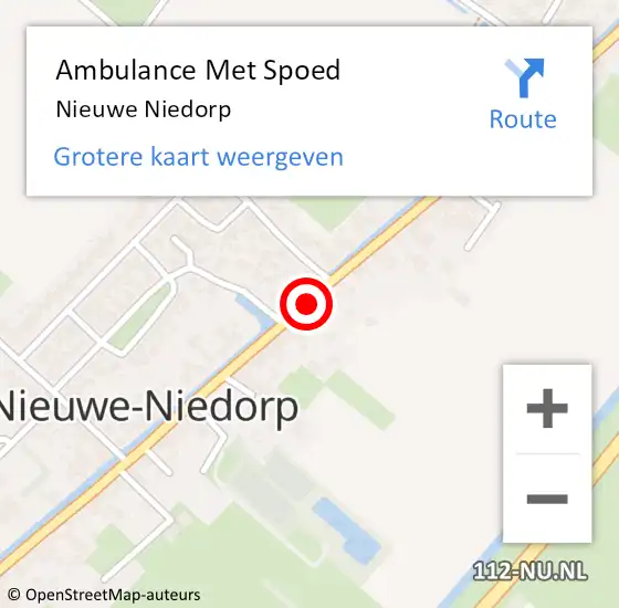 Locatie op kaart van de 112 melding: Ambulance Met Spoed Naar Nieuwe Niedorp op 26 juni 2020 01:24