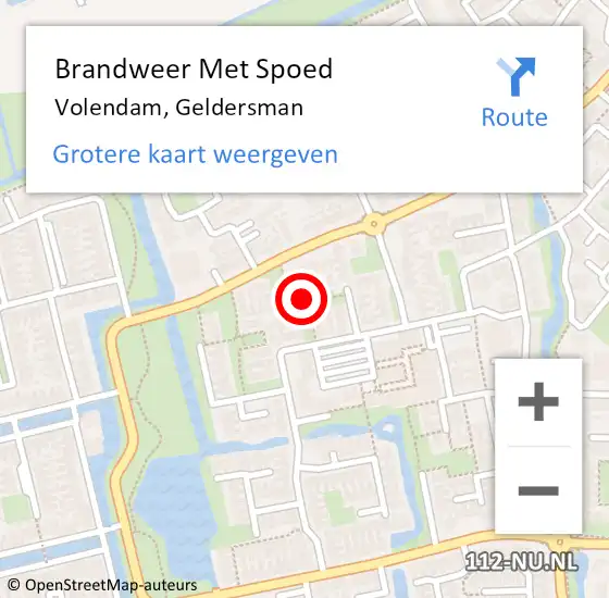 Locatie op kaart van de 112 melding: Brandweer Met Spoed Naar Volendam, Geldersman op 10 mei 2014 19:06