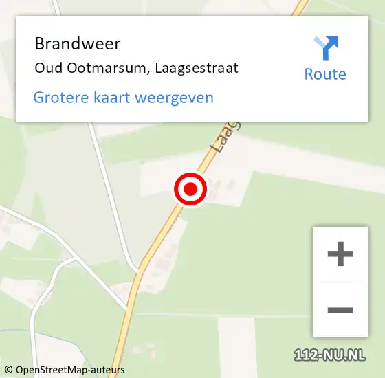 Locatie op kaart van de 112 melding: Brandweer Oud Ootmarsum, Laagsestraat op 26 juni 2020 14:18