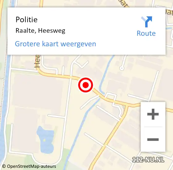 Locatie op kaart van de 112 melding: Politie Raalte, Heesweg op 26 juni 2020 14:20