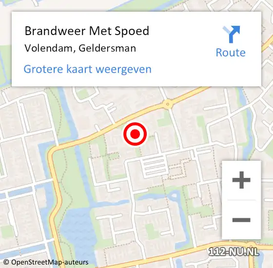 Locatie op kaart van de 112 melding: Brandweer Met Spoed Naar Volendam, Geldersman op 10 mei 2014 19:10