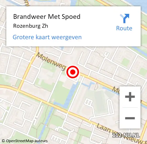 Locatie op kaart van de 112 melding: Brandweer Met Spoed Naar Rozenburg Zh op 26 juni 2020 14:28