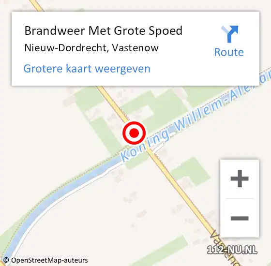 Locatie op kaart van de 112 melding: Brandweer Met Grote Spoed Naar Nieuw-Dordrecht, Vastenow op 26 juni 2020 17:47