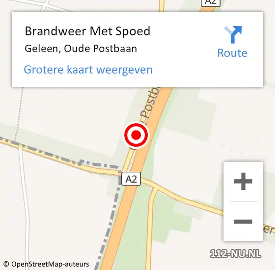 Locatie op kaart van de 112 melding: Brandweer Met Spoed Naar Geleen, Oude Postbaan op 26 juni 2020 21:12