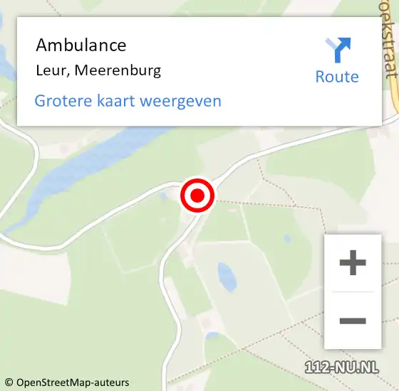 Locatie op kaart van de 112 melding: Ambulance Leur, Meerenburg op 26 juni 2020 21:13