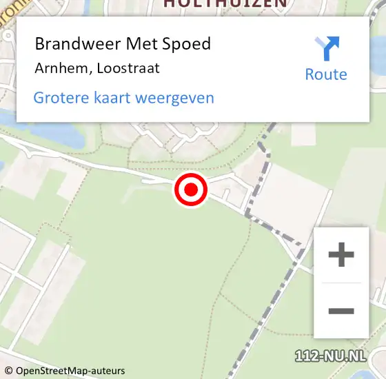 Locatie op kaart van de 112 melding: Brandweer Met Spoed Naar Arnhem, Loostraat op 27 juni 2020 04:36