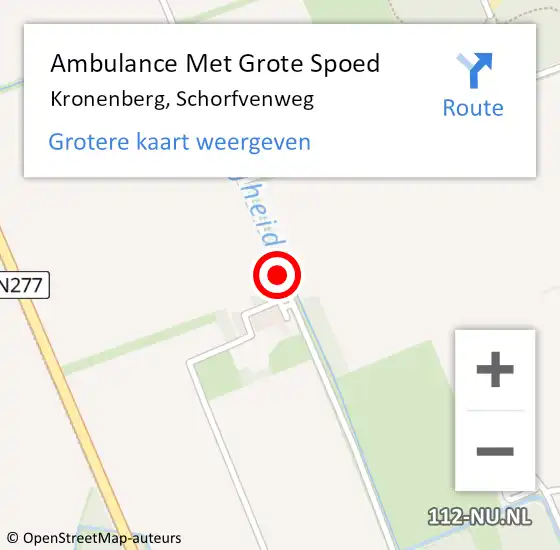 Locatie op kaart van de 112 melding: Ambulance Met Grote Spoed Naar Kronenberg, Schorfvenweg op 27 juni 2020 11:47