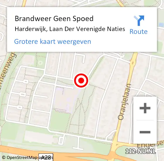 Locatie op kaart van de 112 melding: Brandweer Geen Spoed Naar Harderwijk, Laan Der Verenigde Naties op 27 juni 2020 11:54