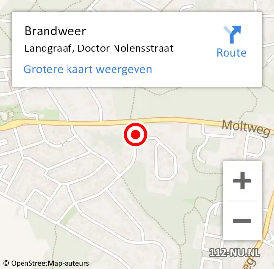 Locatie op kaart van de 112 melding: Brandweer Landgraaf, Doctor Nolensstraat op 10 mei 2014 23:48