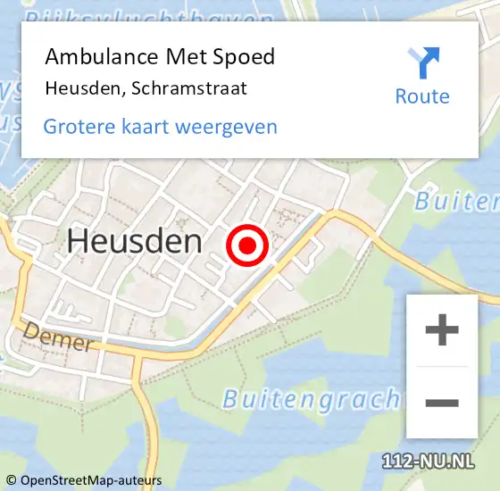 Locatie op kaart van de 112 melding: Ambulance Met Spoed Naar Heusden, Schramstraat op 27 juni 2020 19:59