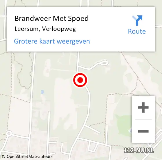 Locatie op kaart van de 112 melding: Brandweer Met Spoed Naar Leersum, Verloopweg op 27 juni 2020 20:09