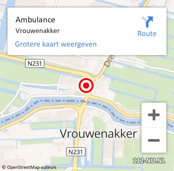 Locatie op kaart van de 112 melding: Ambulance Vrouwenakker op 27 juni 2020 20:36