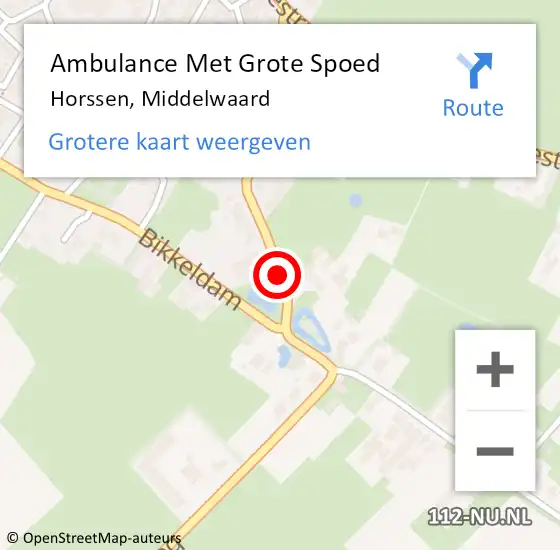 Locatie op kaart van de 112 melding: Ambulance Met Grote Spoed Naar Horssen, Middelwaard op 28 juni 2020 11:05