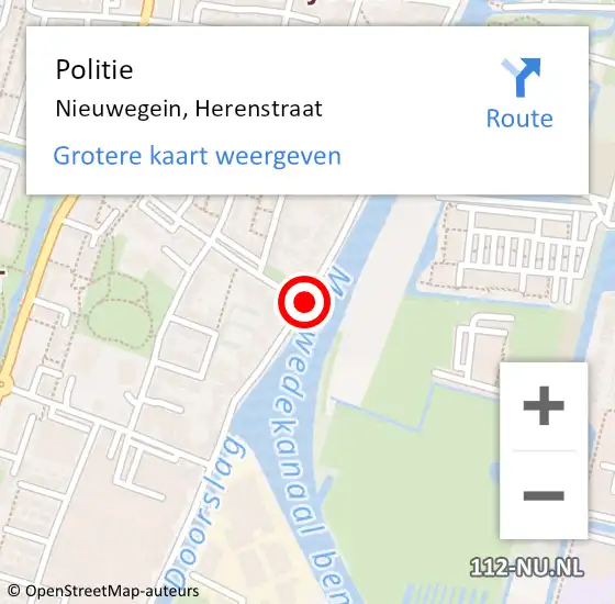 Locatie op kaart van de 112 melding: Politie Nieuwegein, Herenstraat op 28 juni 2020 21:39