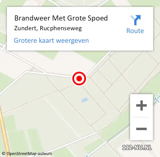 Locatie op kaart van de 112 melding: Brandweer Met Grote Spoed Naar Zundert, Rucphenseweg op 28 juni 2020 23:02