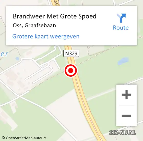 Locatie op kaart van de 112 melding: Brandweer Met Grote Spoed Naar Oss, Graafsebaan op 29 juni 2020 00:39