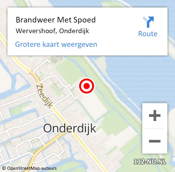 Locatie op kaart van de 112 melding: Brandweer Met Spoed Naar Wervershoof, Onderdijk op 29 juni 2020 05:26