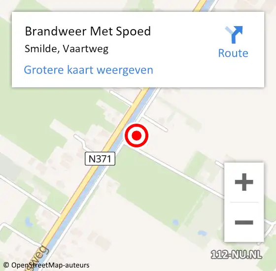 Locatie op kaart van de 112 melding: Brandweer Met Spoed Naar Smilde, Vaartweg op 11 mei 2014 07:50