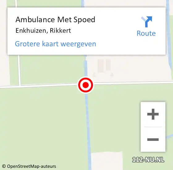 Locatie op kaart van de 112 melding: Ambulance Met Spoed Naar Enkhuizen, Rikkert op 29 juni 2020 20:23