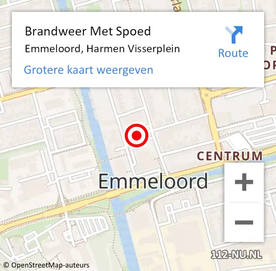 Locatie op kaart van de 112 melding: Brandweer Met Spoed Naar Emmeloord, Harmen Visserplein op 29 juni 2020 20:47