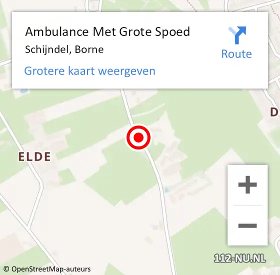 Locatie op kaart van de 112 melding: Ambulance Met Grote Spoed Naar Schijndel, Borne op 30 juni 2020 16:21