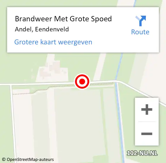 Locatie op kaart van de 112 melding: Brandweer Met Grote Spoed Naar Andel, Eendenveld op 30 juni 2020 16:57