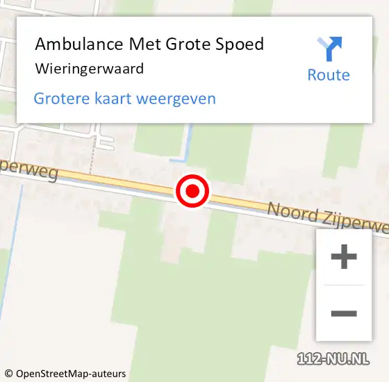 Locatie op kaart van de 112 melding: Ambulance Met Grote Spoed Naar Wieringerwaard op 30 juni 2020 18:34