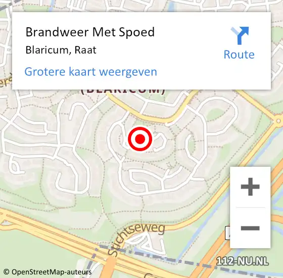 Locatie op kaart van de 112 melding: Brandweer Met Spoed Naar Blaricum, Raat op 30 juni 2020 22:05