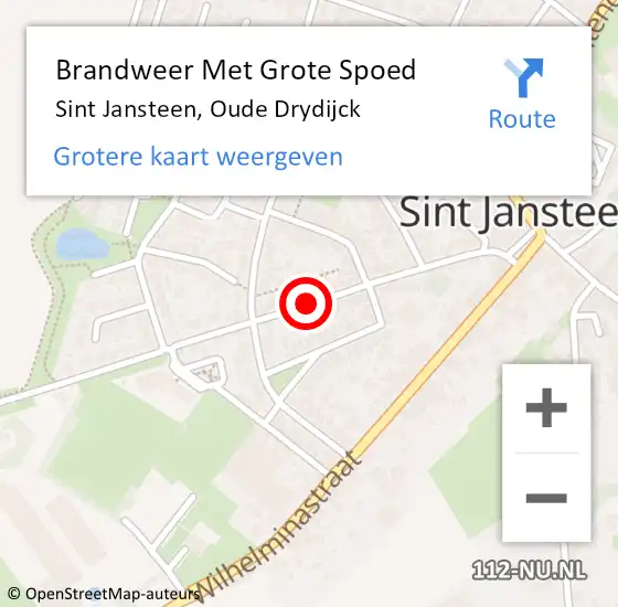 Locatie op kaart van de 112 melding: Brandweer Met Grote Spoed Naar Sint Jansteen, Oude Drydijck op 1 juli 2020 07:53