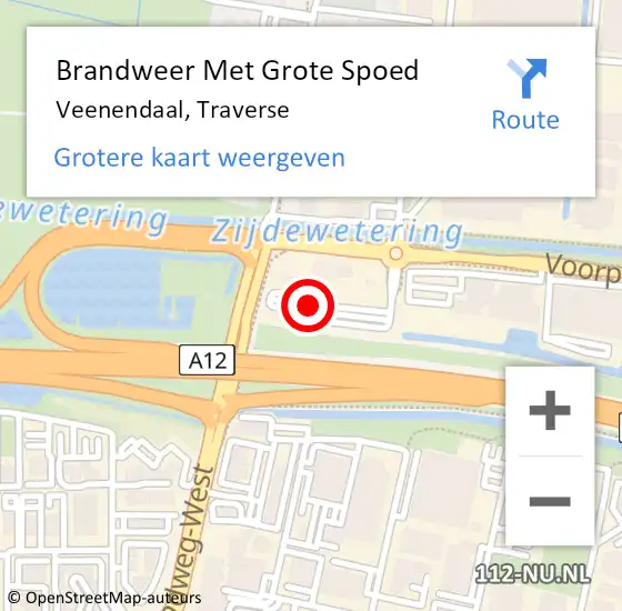 Locatie op kaart van de 112 melding: Brandweer Met Grote Spoed Naar Veenendaal, Traverse op 1 juli 2020 12:05