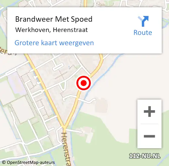 Locatie op kaart van de 112 melding: Brandweer Met Spoed Naar Werkhoven, Herenstraat op 1 juli 2020 17:27