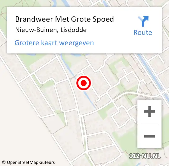 Locatie op kaart van de 112 melding: Brandweer Met Grote Spoed Naar Nieuw-Buinen, Lisdodde op 11 mei 2014 13:09