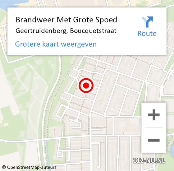 Locatie op kaart van de 112 melding: Brandweer Met Grote Spoed Naar Geertruidenberg, Boucquetstraat op 2 juli 2020 12:03