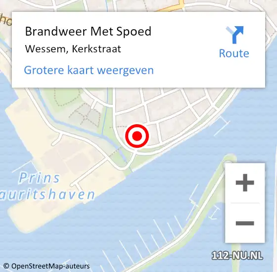 Locatie op kaart van de 112 melding: Brandweer Met Spoed Naar Wessem, Kerkstraat op 2 juli 2020 13:19