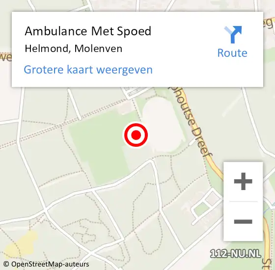 Locatie op kaart van de 112 melding: Ambulance Met Spoed Naar Helmond, Molenven op 2 juli 2020 16:40