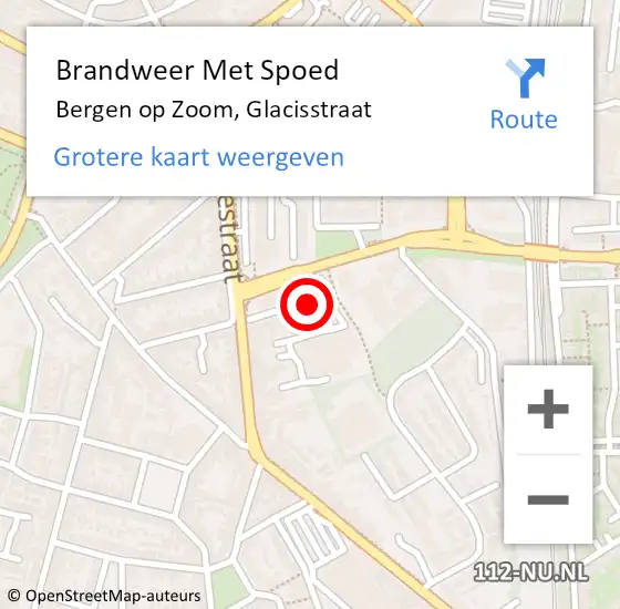 Locatie op kaart van de 112 melding: Brandweer Met Spoed Naar Bergen op Zoom, Glacisstraat op 2 juli 2020 18:12